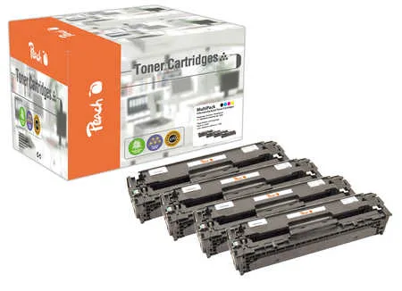 Peach Multipack , compatible avec
 No. 125A, CB540A, CB541A, CB542A, CB543A HP Color LaserJet CM 1312 EB MFP