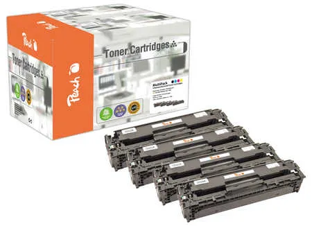Peach Multipack , compatible avec
 No. 128A, CE320A, CE321A, CE322A, CE323A HP LaserJet Pro CP 1525