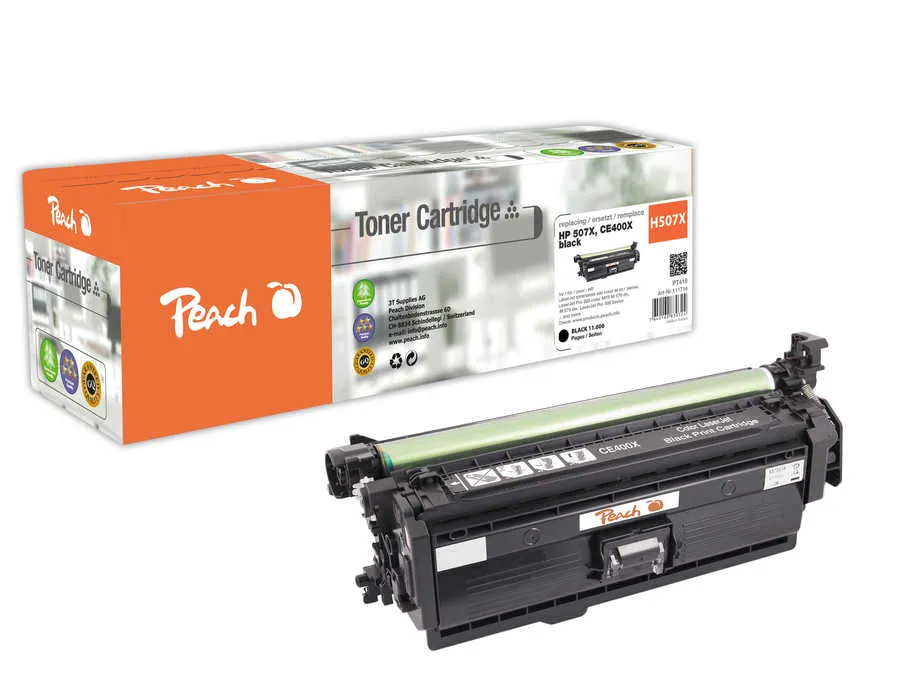 Peach  Toner Module noire, compatible avec
 No. 507X BK, CE400X HP Color LaserJet Managed MFP M 575 dnm