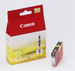 Original Cartouche d'encre jaune originale
 CLI-8Y, 0623B001, 0623B026 Canon Pixma IX 4000