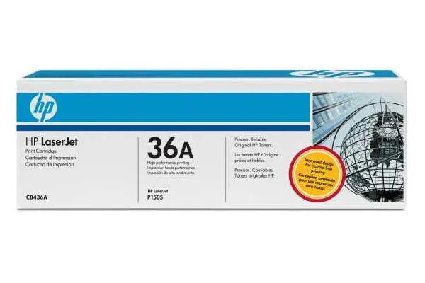 Original Cartouche de toner noir originale
 No. 36A, CB436A HP LaserJet P 1505