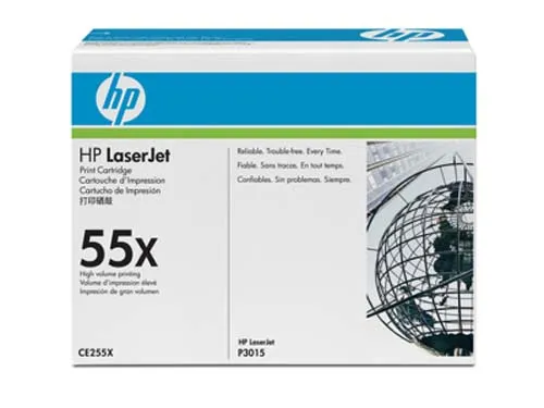 Original Cartouche de toner noir originale
 No. 55XBK, CE255X HP LaserJet Managed MFP M 525 fm
