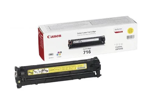 Original Cartouche de toner jaune originale
 CRG-716 Y, 1977B002 Canon iSENSYS LBP-5050 n
