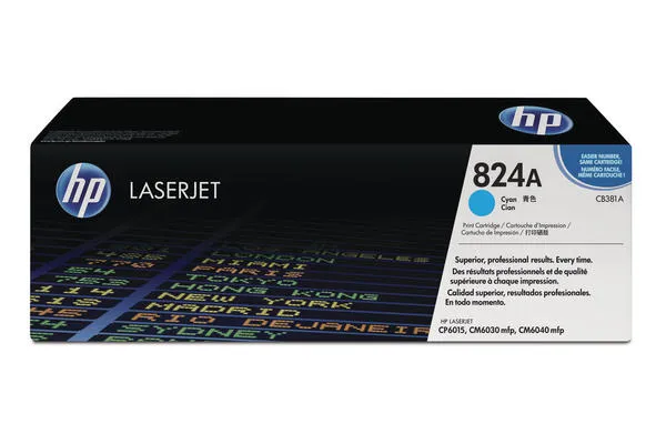 Original Cartouche de toner noir originale
 No. 823A BK, CB380A HP Color LaserJet CP 6015 Series