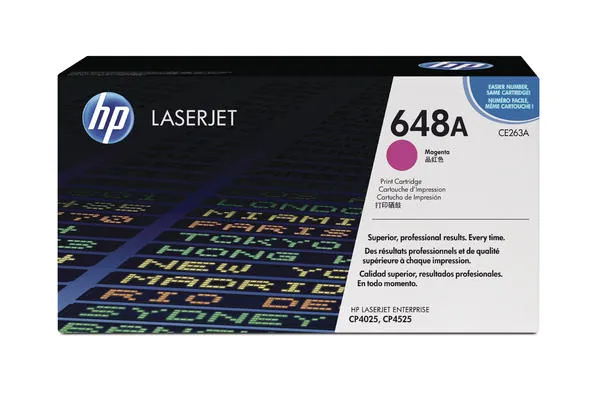 Original Cartouche de toner magenta originale
 No. 648A M, CE263A HP Color LaserJet Enterprise CP 4025 N