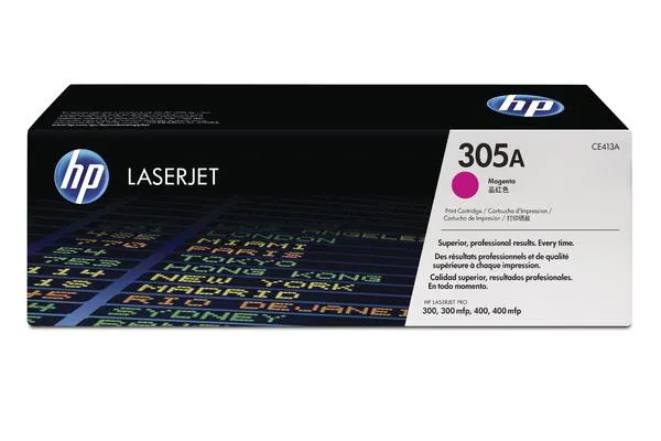 Original Cartouche de toner magenta originale
 No. 305A M, CE413A HP LaserJet Pro 300 Series