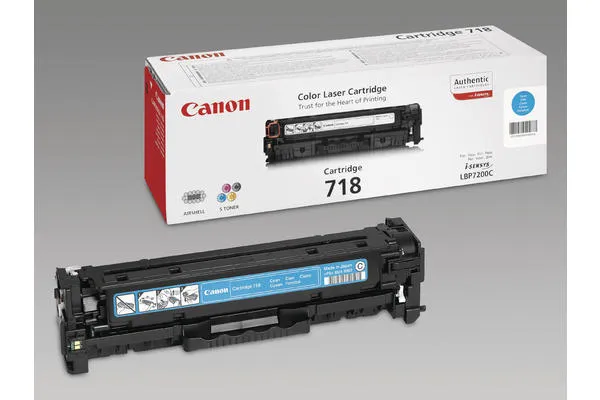 Original Cartouche de toner cyan originale
 No. 718C, 2661B002 Canon iSENSYS LBP-7200 cdn