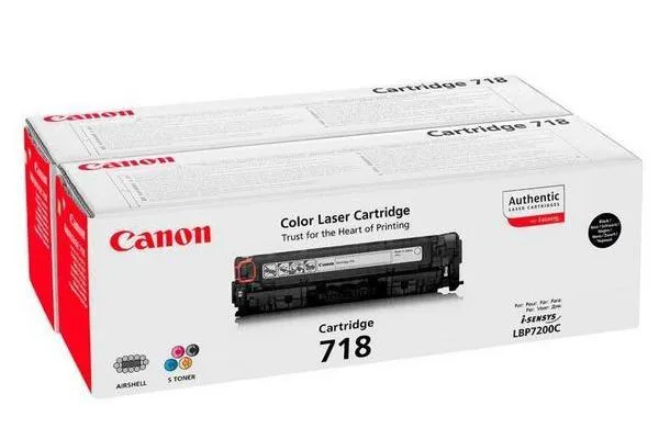 Original e cartouche de toner twinpack XL noir
 No. 718BK, 2662B005 Canon iSENSYS LBP-7200 cdn