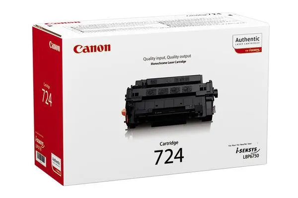 Original Cartouche de toner noir originale
 CRG-724, 3481B002 Canon iSENSYS LBP-6750 dn