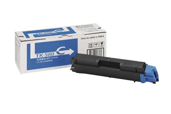 Original Cartouche de toner cyan originale
 TK-580C Kyocera FSC 5150 DN