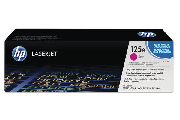 Original Cartouche de toner magenta originale
 No. 125A M, CB543A HP Color LaserJet CM 1312 EB MFP