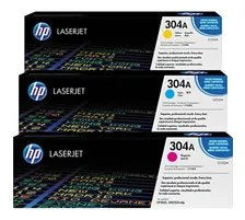 Original 3 cartouches toner original CMY (Rainbow-Kit)
 No. 304A, CF372AM HP Color LaserJet CM 2320 WI MFP