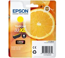 Original Cartouche d'encre jaune originale, XL
 T3364, No. 33XL y, C13T33644010 Epson Expression Premium XP-645