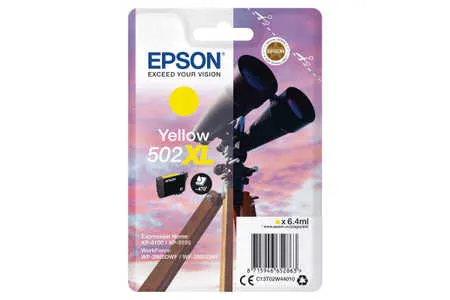 Original Cartouche d'encre jaune originale
 No. 502XLY, C13T02W44010 Epson Expression Home XP-5100