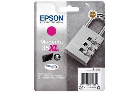 Original Cartouche d'encre magenta originale
 T3593, No. 35XL m, C13T35934010 Epson WorkForce Pro WF-4735 DTWF