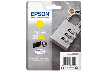 Original Cartouche d'encre jaune originale
 T3594, No. 35XL y, C13T35944010 Epson WorkForce Pro WF-4735 DTWF