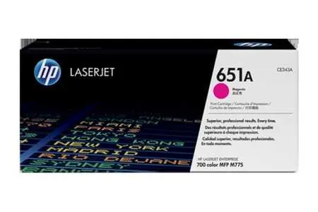 Original Cartouche de toner magenta originale
 No. 651AM, CE343A HP Color LaserJet Managed MFP M 775 zm