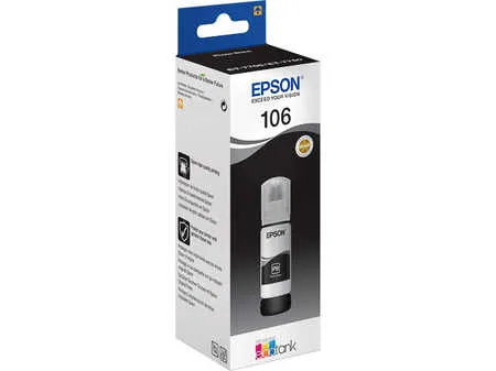Original e bouteille d'encre originale noire
 No. 106 bk, C13T00R140 Epson EcoTank ET-7700 Series