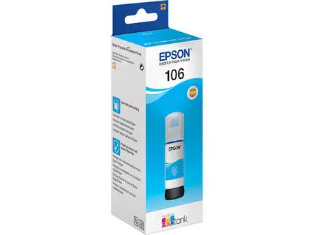 Original e bouteille d'encre originale cyan
 No. 106 bk, C13T00R240 Epson EcoTank ET-7700 Series