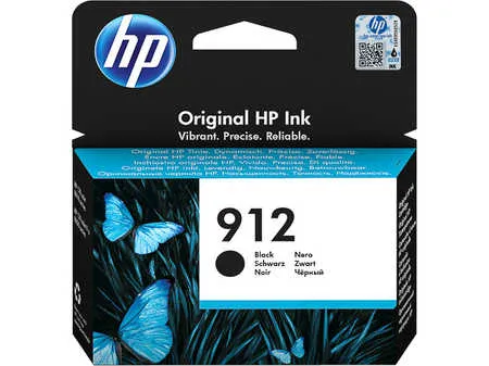Original Cartouche d'encre noire originale
 No. 912 BK, 3YL80AE HP OfficeJet 8010