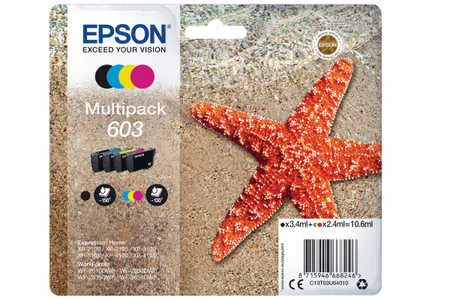 Original e Multipack cartouches d'encre
 No. 603, C13T03U64010 Epson WorkForce WF-2850 DWF