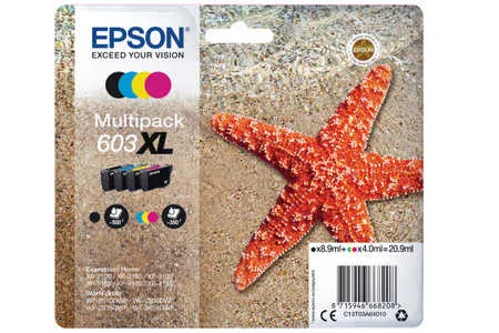 Original e Multipack cartouches d'encre
 No. 603XL, C13T03A64010 Epson WorkForce WF-2850 DWF