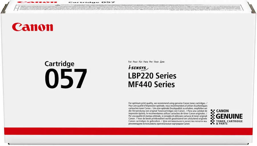 Original Cartouche de toner noir originale
 CRG-057 bk, 3010C002 Canon iSENSYS LBP-223 dw