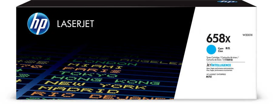 Original Cartouche de toner cyan originale
 No. 658X, W2001X HP Color LaserJet Enterprise M 751 dn