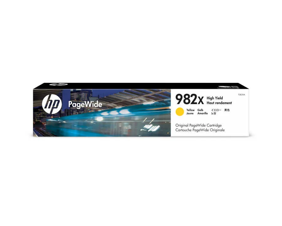 Original Cartouche de toner jaune originale
 No. 982X, T0B29A HP PageWide Enterprise Color 765 dn