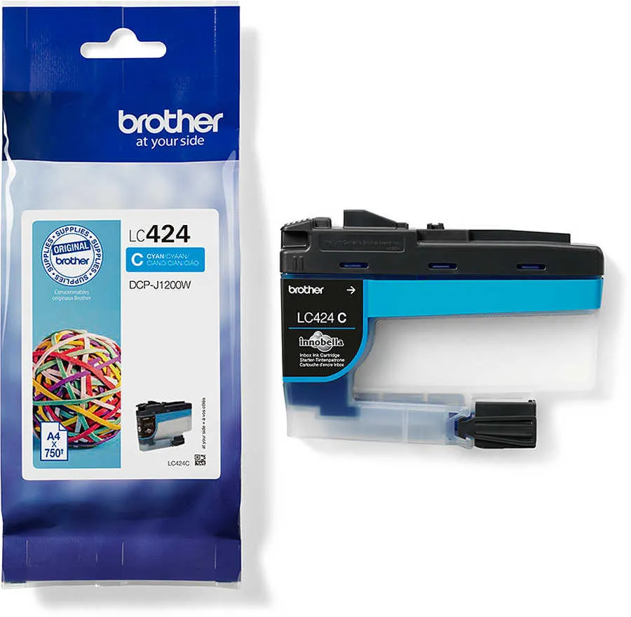 Original Cartouche d'encre cyan originale
 LC424C Brother DCPJ 1200 DW