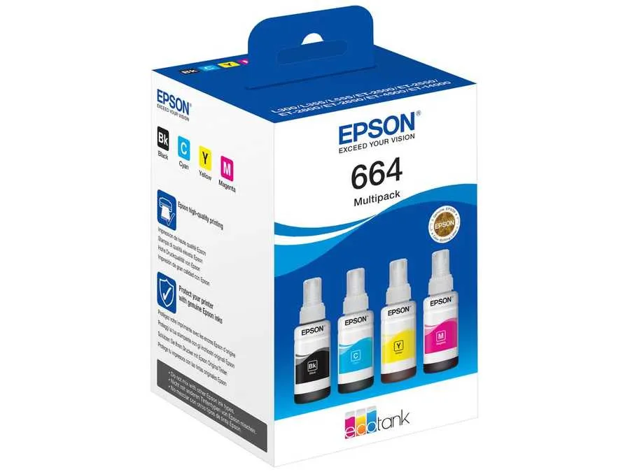 Original  Inkbottle Multipack
 No. 664, C13T664640 Epson EcoTank ITS L 3070