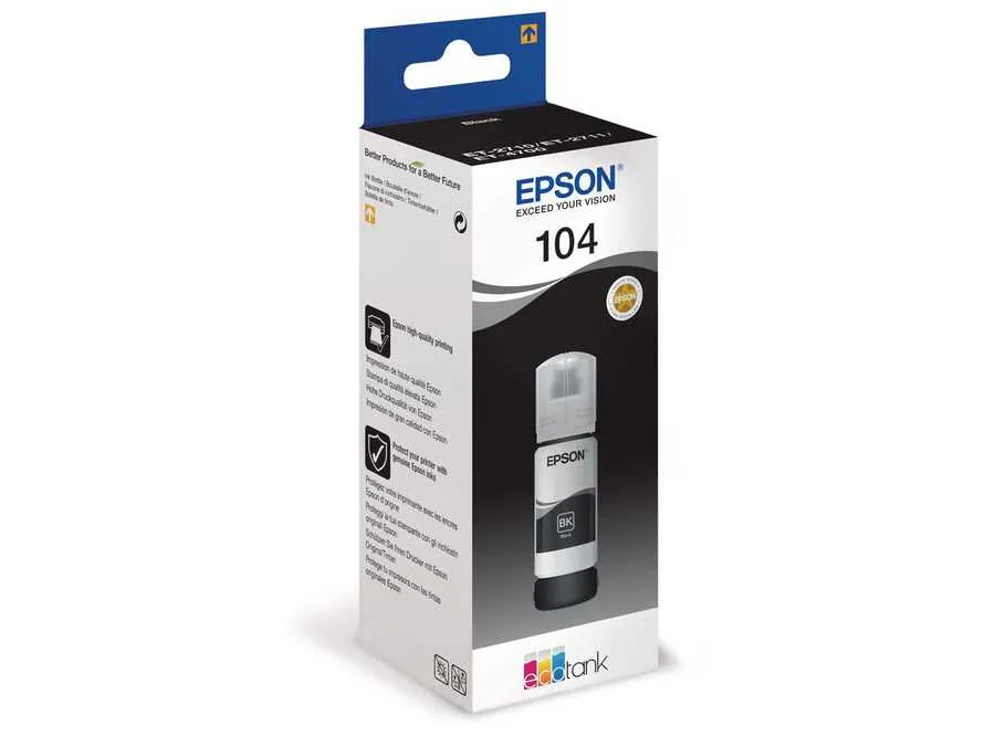 Original  Inkbottle black
 No. 104BK, T00P140 Epson EcoTank ET-2710