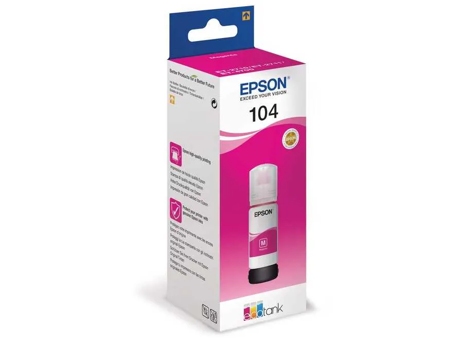 Original  Inkbottle magenta
 No. 104M, T00P340 Epson EcoTank ET-2710