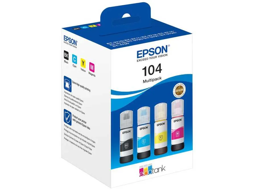 Original  Inkbottle Multipack
 No. 104cmybk, T00P640 Epson EcoTank ET-2710