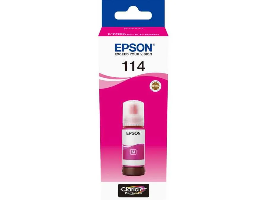 Original e bouteille d'encre originale magenta
 No. 114 m, C13T07B340 Epson EcoTank ET-8500