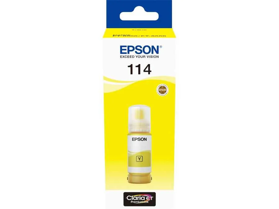 Original e bouteille d'encre jaune
 No. 114 y, C13T07B440 Epson EcoTank ET-8500