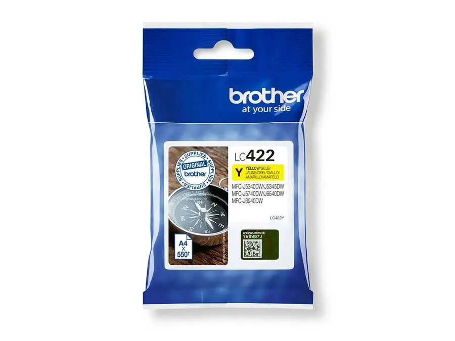 Original Cartouche de toner jaune originale
 LC-422Y Brother MFCJ 6540 DW