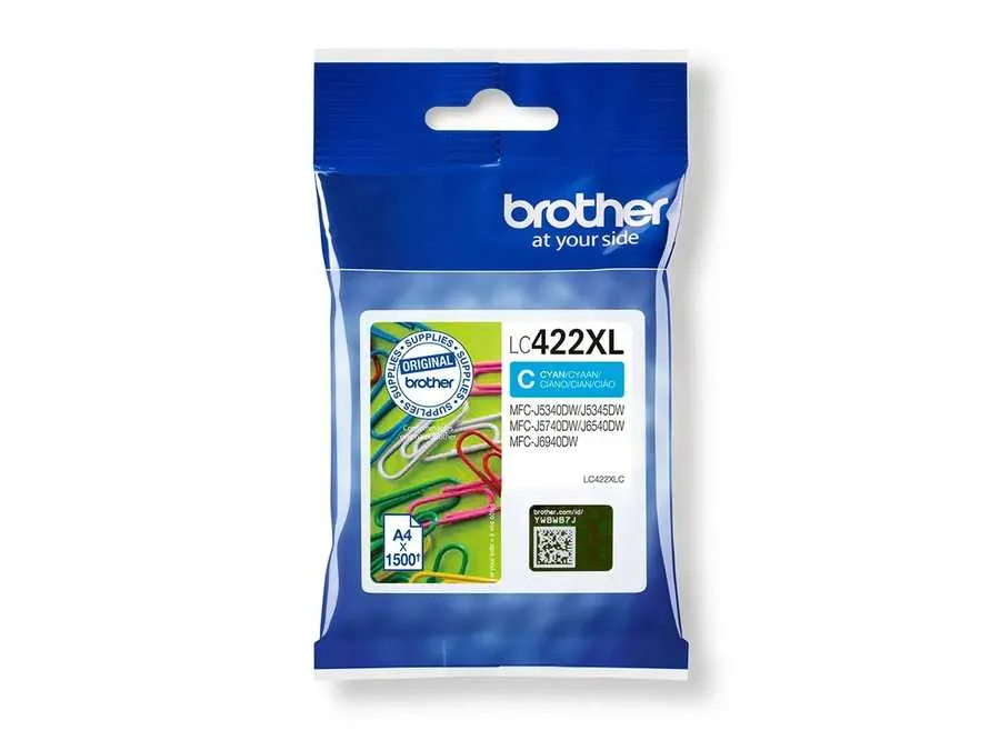 Original Cartouche d'encre cyan originale
 LC-422XLC Brother MFCJ 6540 DW