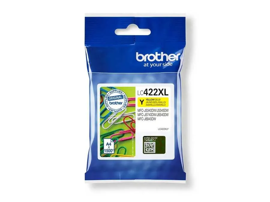 Original Cartouche de toner jaune originale
 LC-422XLY Brother MFCJ 6540 DW