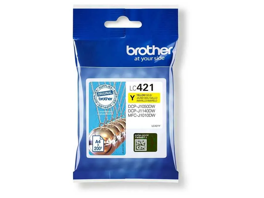 Original Cartouche de toner jaune originale
 LC-421Y Brother DCPJ 1050 DW