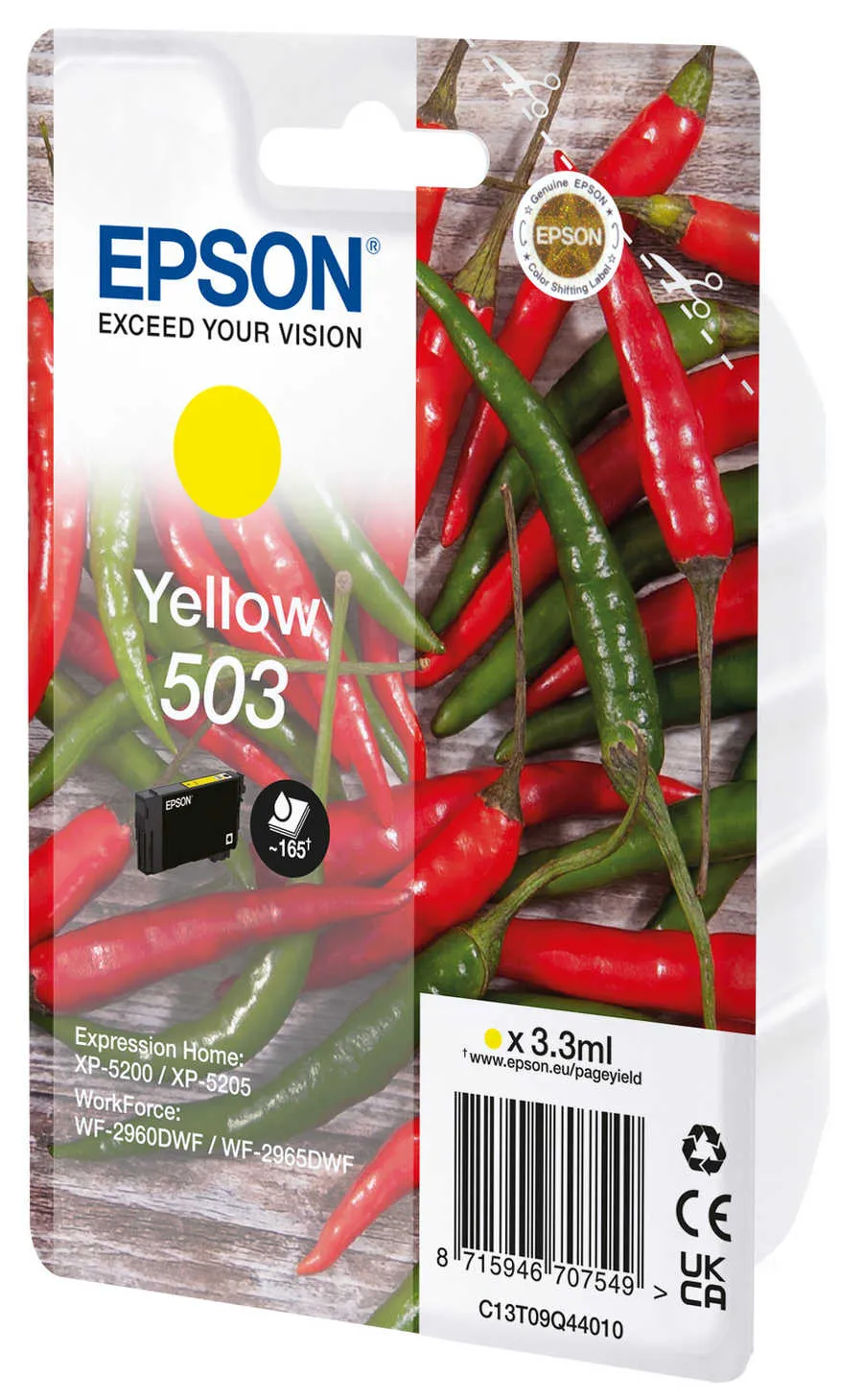 Original Cartouche de toner jaune originale
 No. 503, T09Q440 Epson Expression Home XP-5200