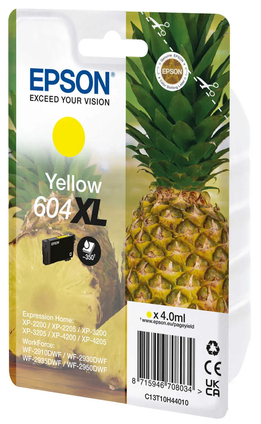 Original Cartouche de toner jaune originale
 No. 604XL, T10H440 Epson Expression Home XP-2200 Series