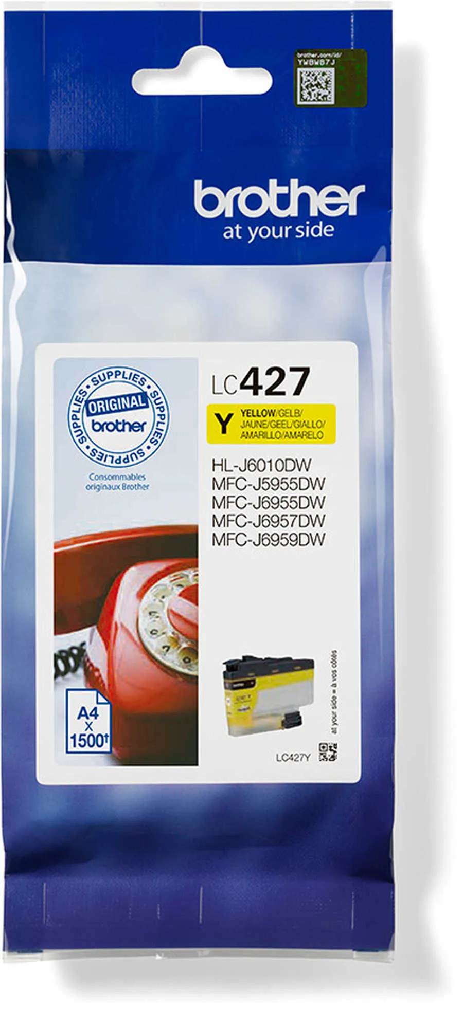 Original Cartouche de toner jaune originale
 LC427Y Brother HLJ 6010 DW