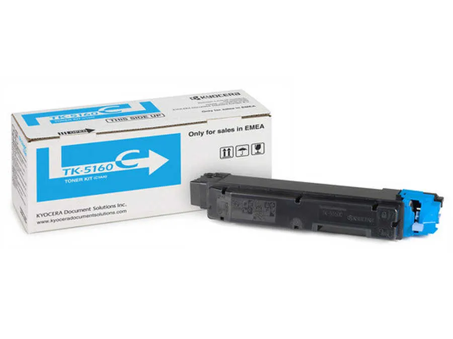 Original Cartouche de toner cyan originale
 TK-5160C, 1T02NTCNL0 Kyocera ECOSYS P 7040 cdn