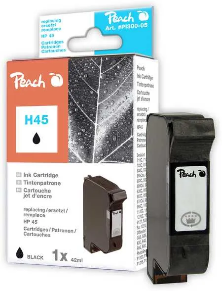 Peach Tête d'impression  noire, compatible avec
 No. 45, 51645AE HP DeskJet 1000 CXI