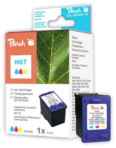 Peach Tête d'impression  couleur, compatible avec
 No. 57, C6657AE HP DeskJet 9670