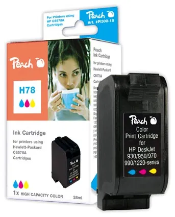 Peach Tête d'impression  couleur, haute capacité, compatible avec
 No. 78A, C6578AE HP OfficeJet G 95