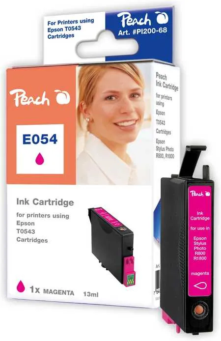 Peach Cartouche d'encre  magenta, compatible avec
 T0543M, C13T05434010 Epson Stylus Photo R 1800