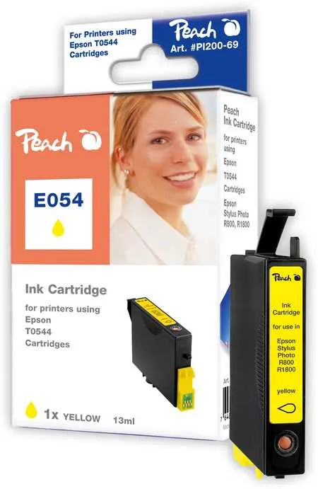 Peach Cartouche d'encre  jaune, compatible avec
 T0544Y, C13T05444010 Epson Stylus Photo R 1800