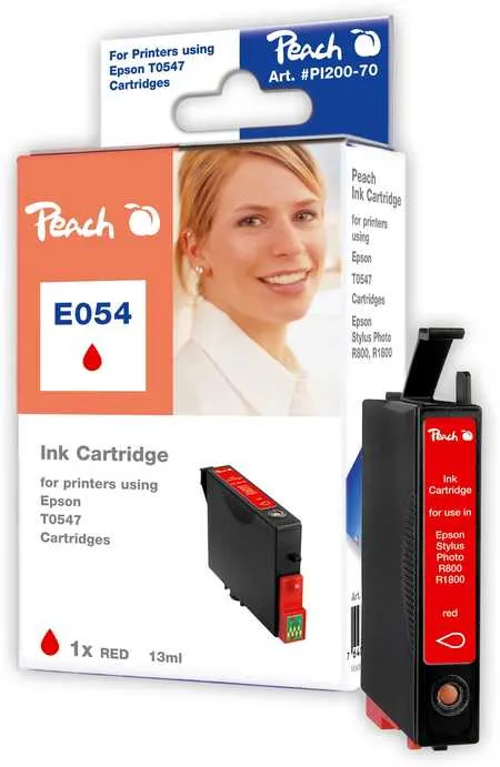 Peach Cartouche d'encre  rouge, compatible avec
 T0547R, C13T05474010 Epson Stylus Photo R 1800